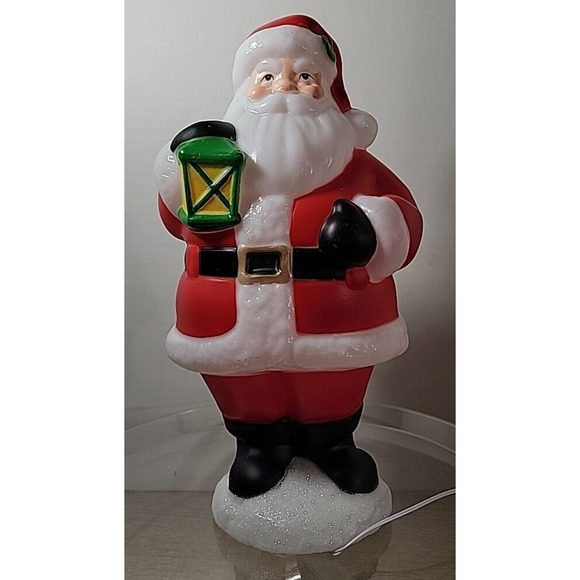 Holiday Time Indoor 11" Christmas Santa Claus Table Top Light Up Blow Mold New - Picture 2 of 12